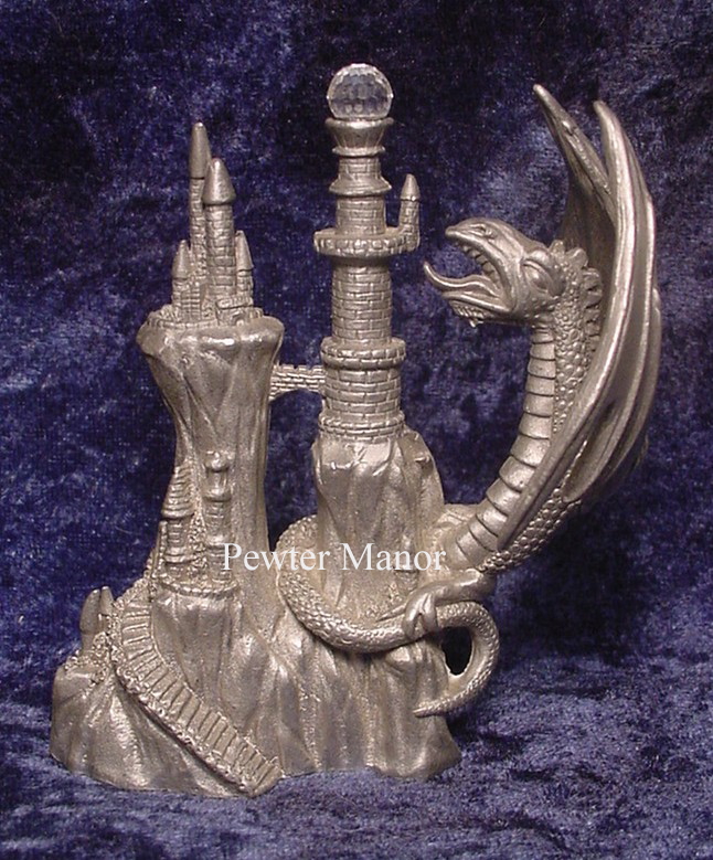 pewter castle and dragon