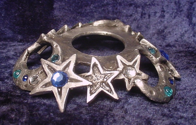 Pewter Celestial Moon and STar Stand