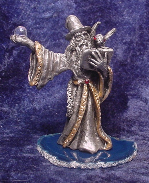 Pewter Wizard, Sorceress, and Witch Figurines