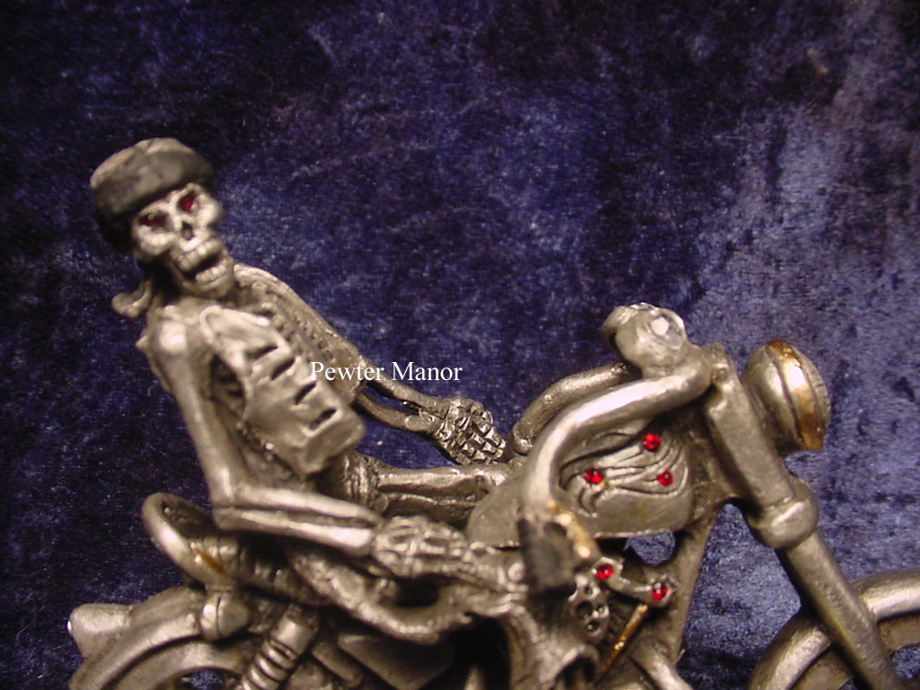 Motorcycle with Skeleton Rider