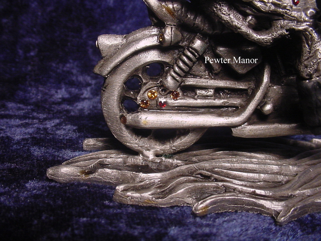 Motorcycle with Skeleton Rider
