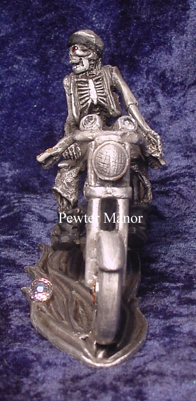 Motorcycle with Skeleton Rider