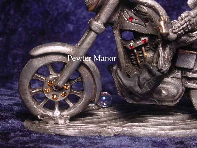 Motorcycle with Skeleton Rider