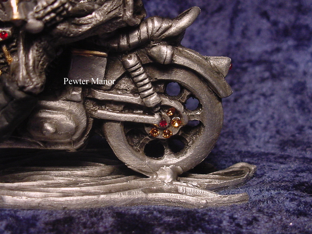 Motorcycle with Skeleton Rider