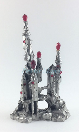 S Crystal Tower Castle by Rawcliffe Pewter Mythical Made in USA Free U Ship 